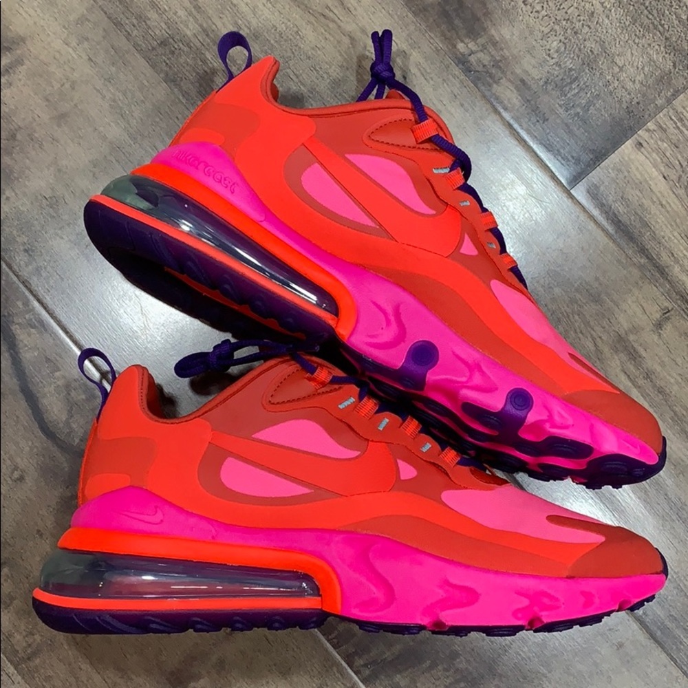 NIKE AIR MAX 270 REACT Mystic Red/Bright Crimson - Picture 1 of 16